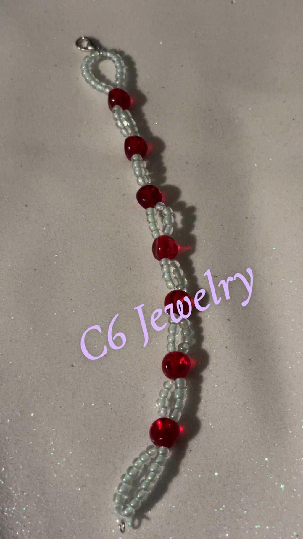 Red and Crystal Bead❤️💫✨