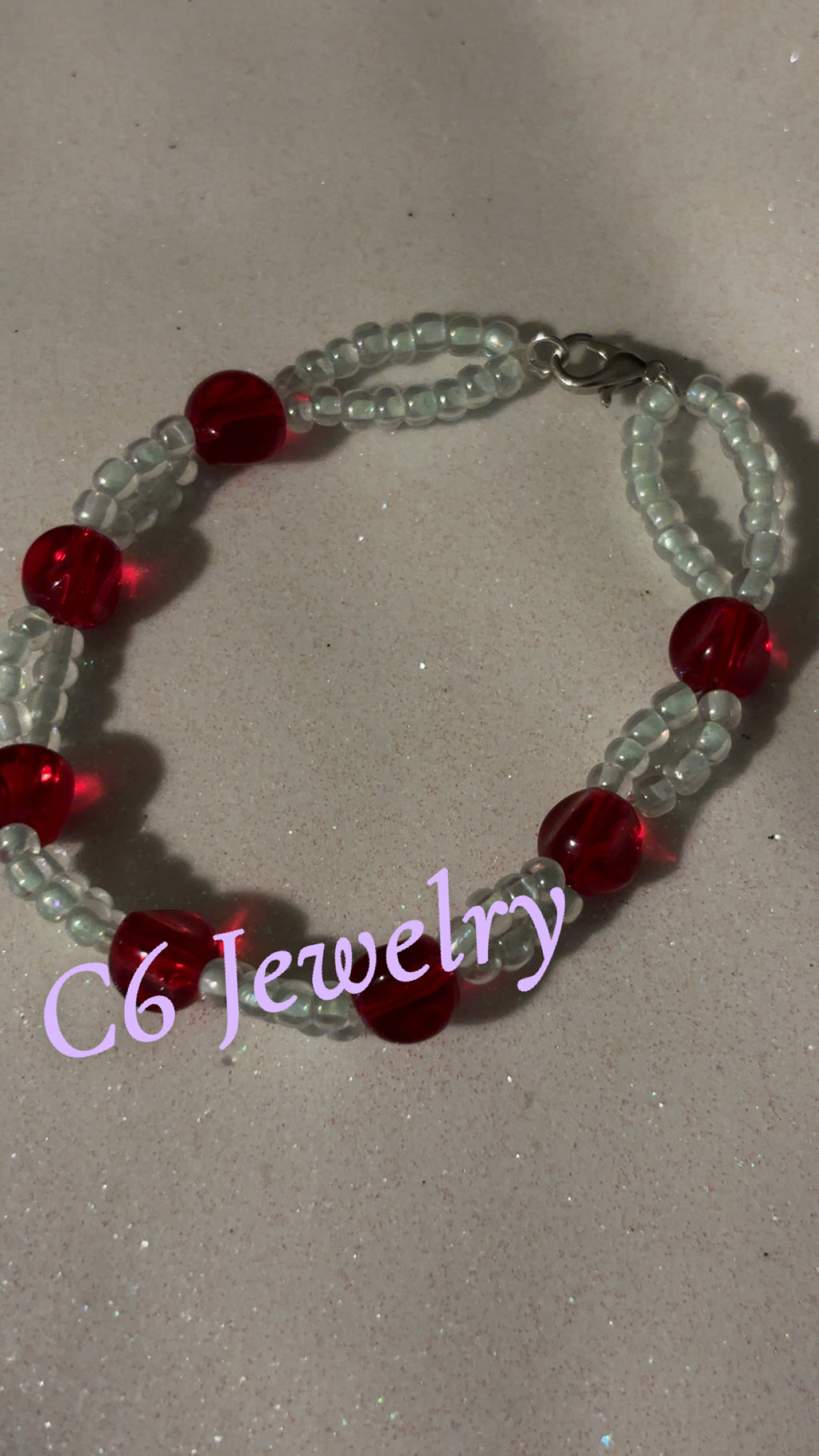 Red and Crystal Bead❤️💫✨