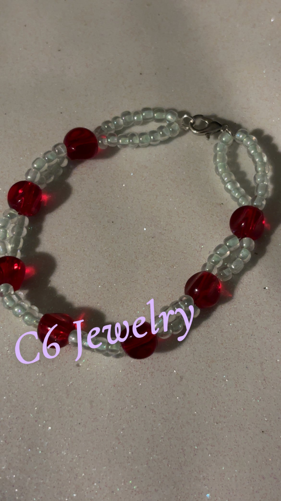 Red and Crystal Bead❤️💫✨