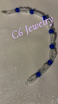 Blue and Crystal Bead💙🤍💫✨