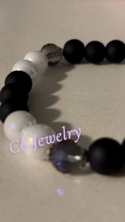 Black and White Crystal Bead 🖤🤍💫✨