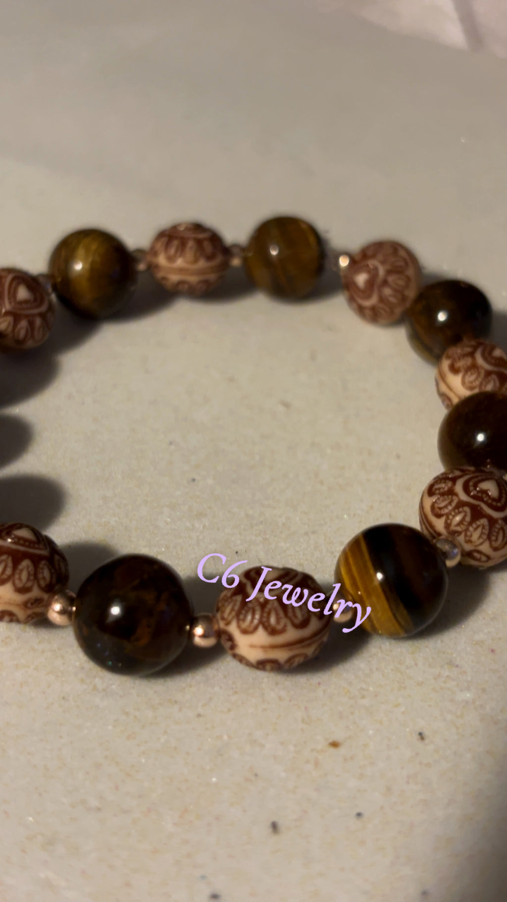 Tiger’s eyes bead bracelet 🤎💫✨