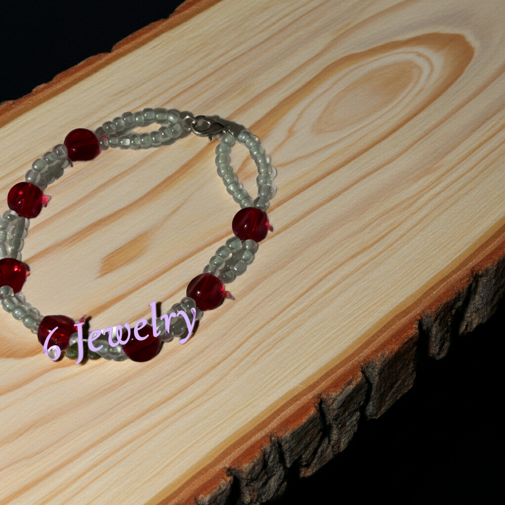 Red and Crystal Bead❤️💫✨